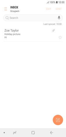 Slide your finger right starting from the left side of the screen.