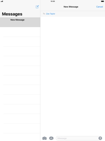 Press the text input field and key in the required text.
