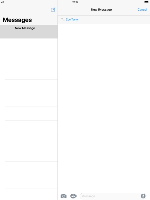Press the text input field and key in the required text.