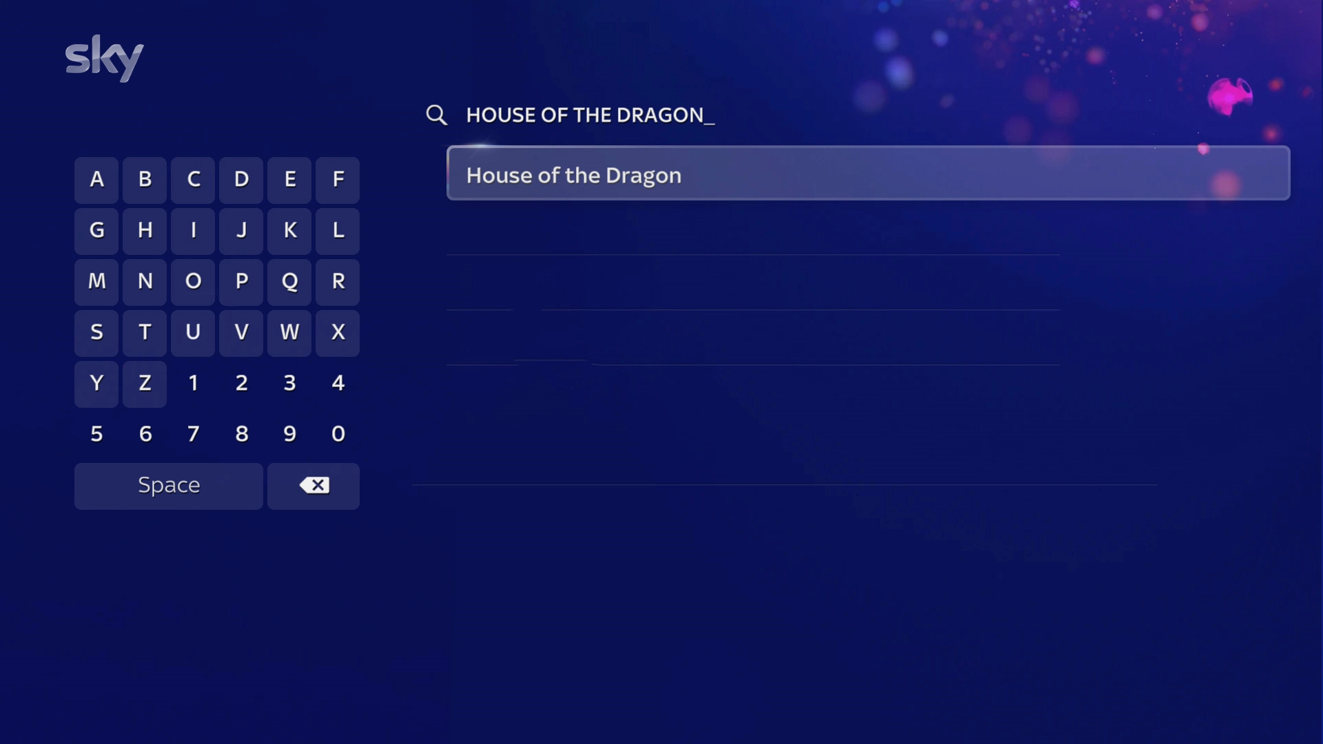 The search result is displayed.