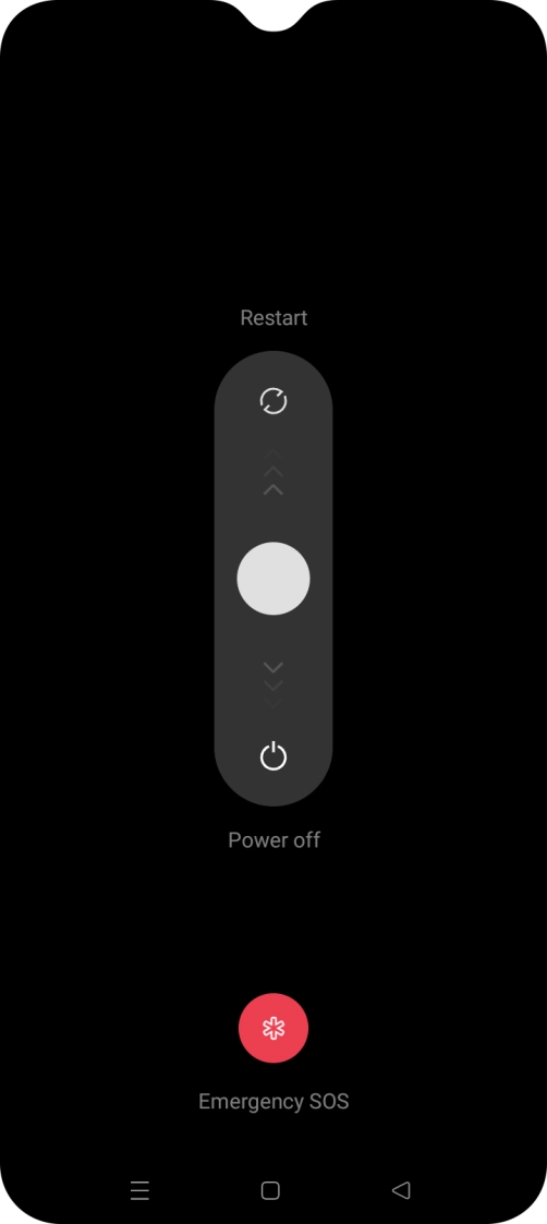 Press and drag the circle downwards.