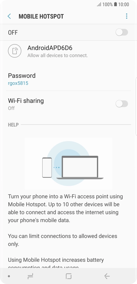 Press the menu icon.