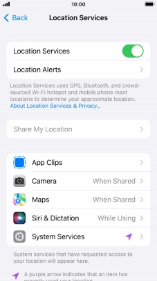 Press the required app.