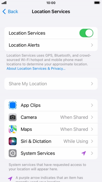 Press the required app.