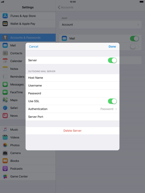 Press the indicator next to 