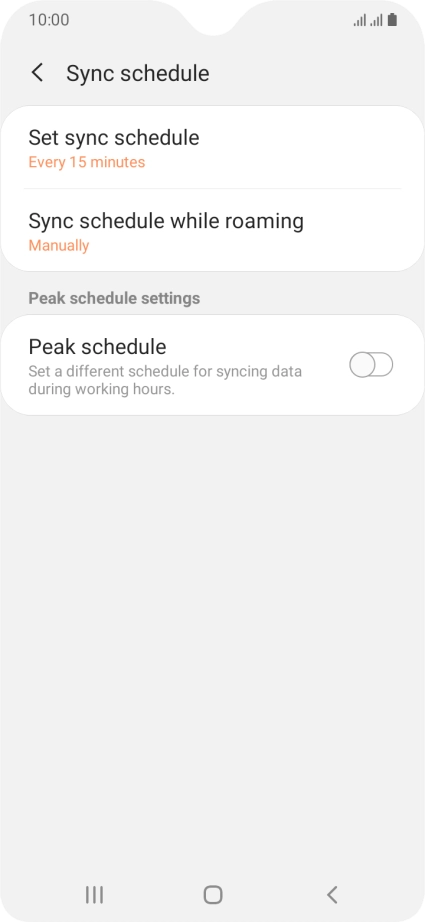 Press Set sync schedule.