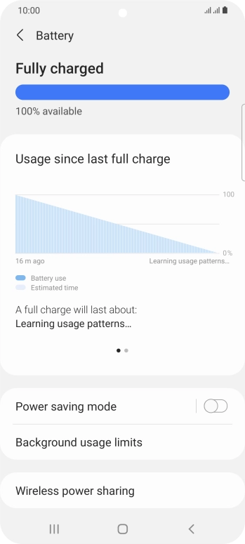 Press Power saving mode.