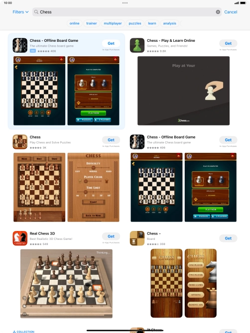 Press the required app.
