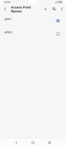 Press the field next to the data connection to activate it.