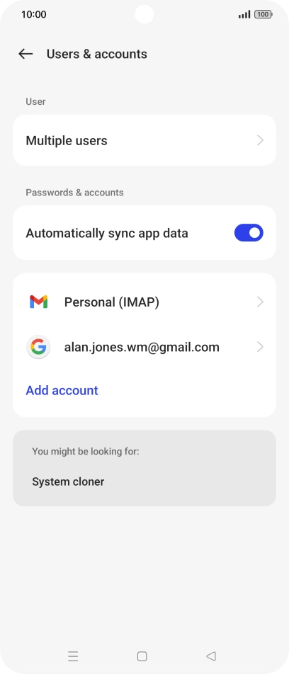 Press the indicator next to 