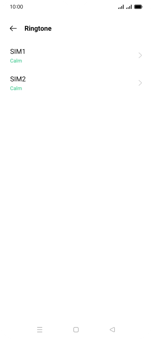 Press the required SIM.