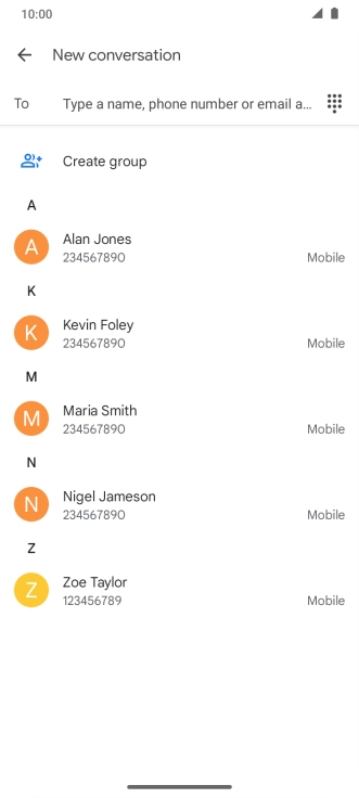 Press the field next to 