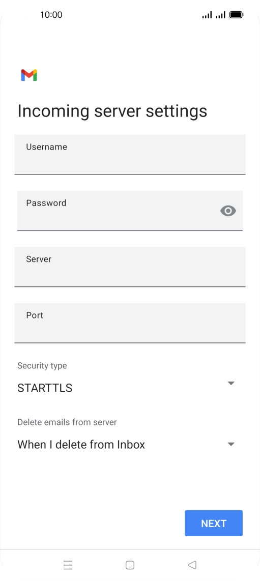 Press the field below 