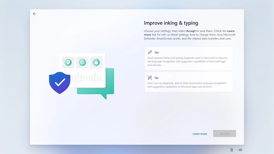Click the required setting.