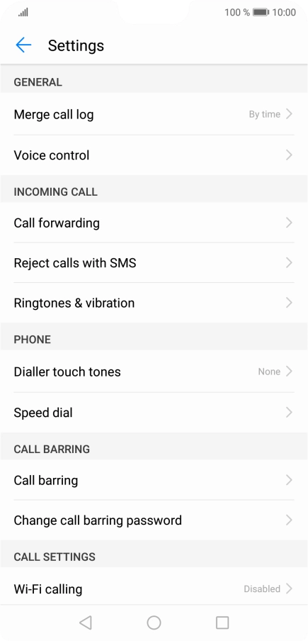 Press Call forwarding.