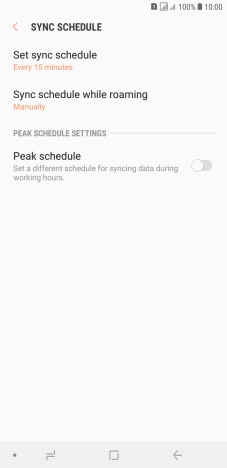 Press Set sync schedule.