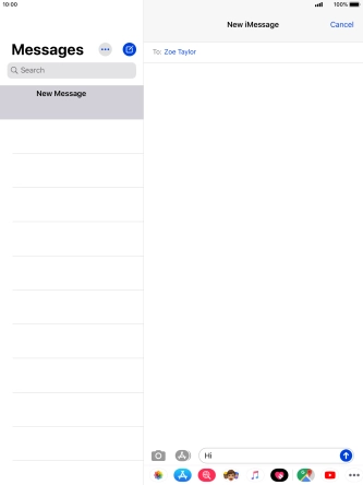 Press the send icon.