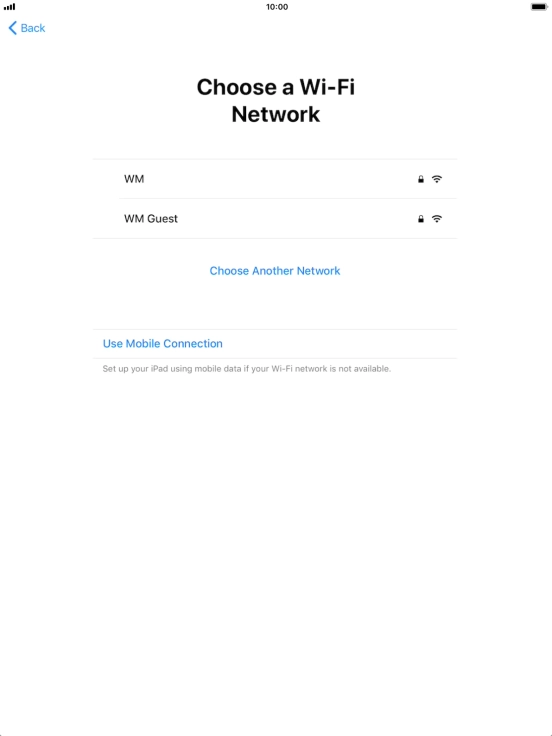 Press the required Wi-Fi network.