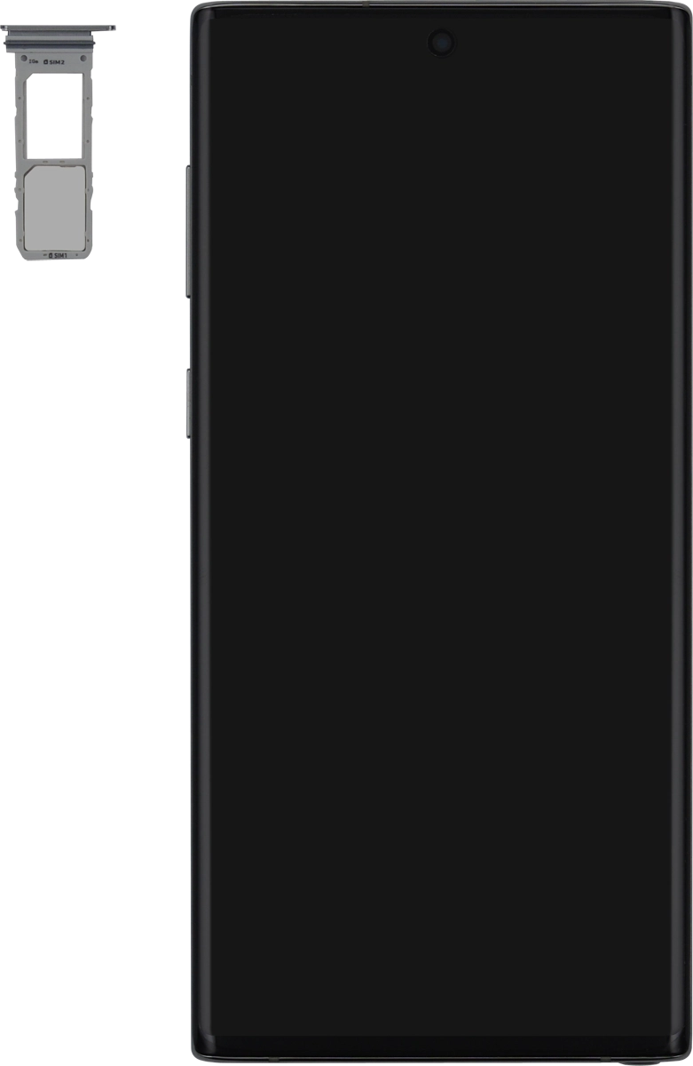 Turn your SIM so the angled corner of the SIM matches the angled corner of the second SIM holder and place your SIM in the SIM holder.