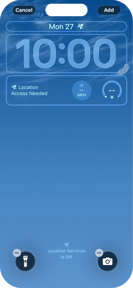 To customise the way the lock screen date is displayed, press the date widget and follow the instructions on the screen to find the required widget display mode.