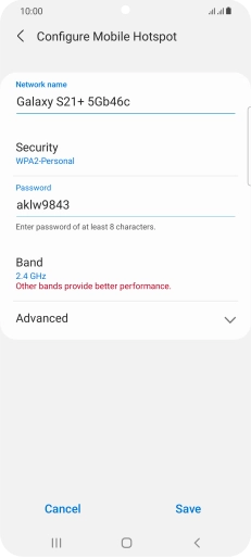 Press the field below 