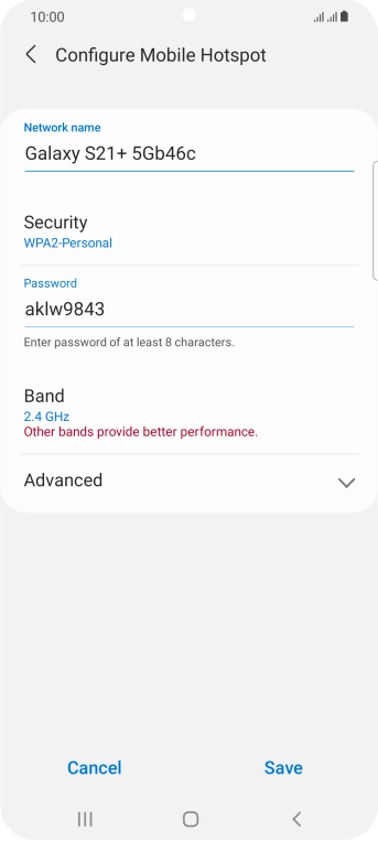 Press the field below 