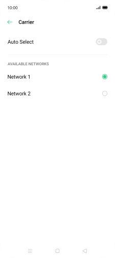 Press the required network.