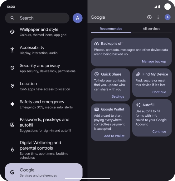 Press Find My Device.
