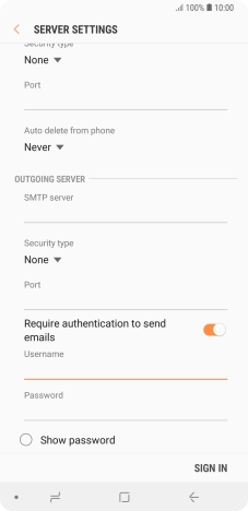 Press the field below 