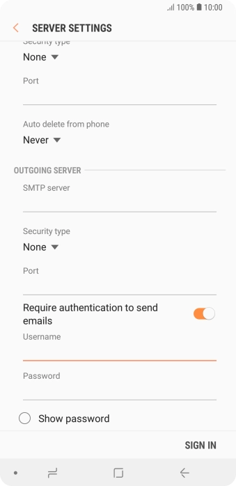 Press the field below 
