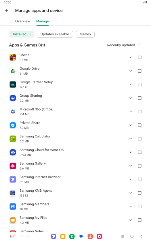 Press the required app.