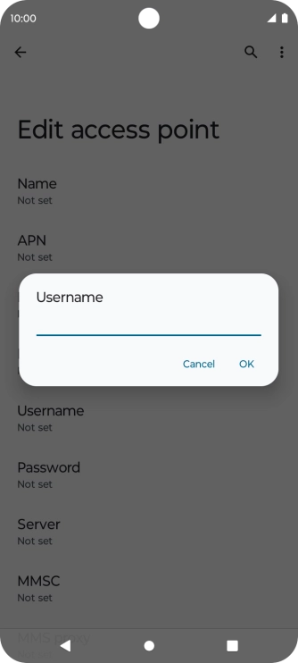 Key in eesecure and press OK.