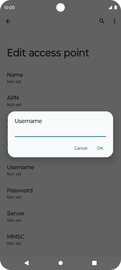 Key in eesecure and press OK.