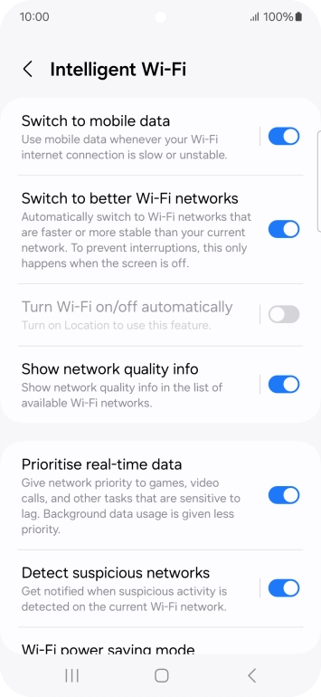 Press the indicator next to 
