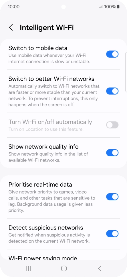 Press the indicator next to 