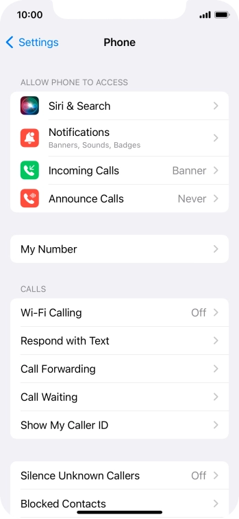 Press Wi-Fi Calling.