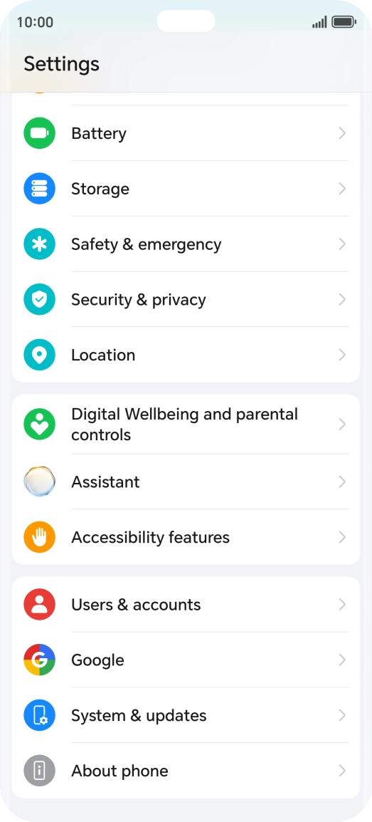 Press Users & accounts.