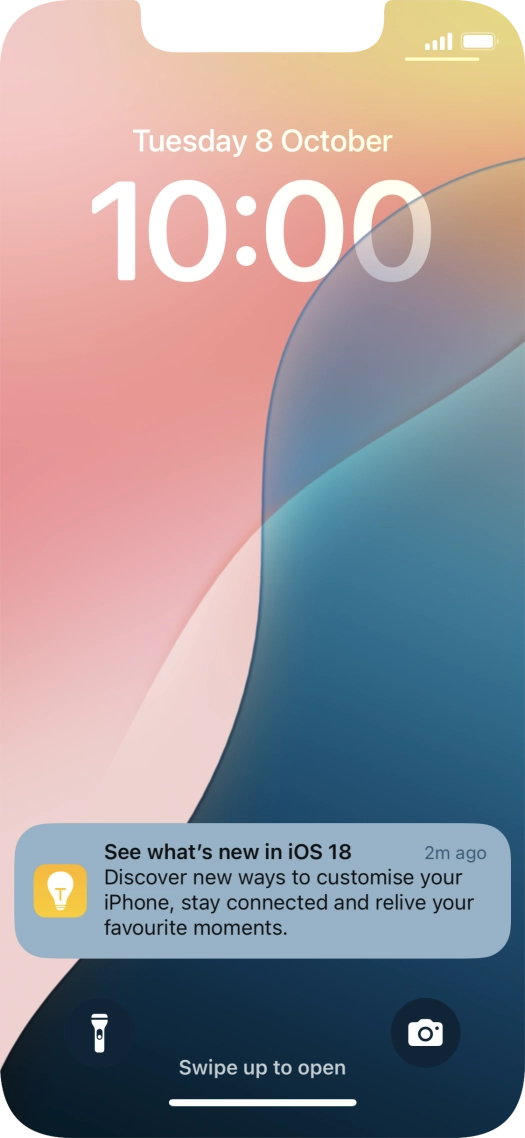 Press the required notification and follow the instructions on the screen to use the selected function.