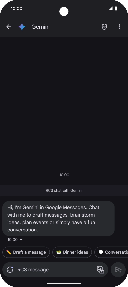 Press the text input field.