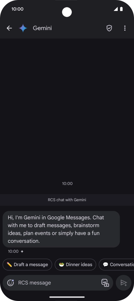 Press the text input field.