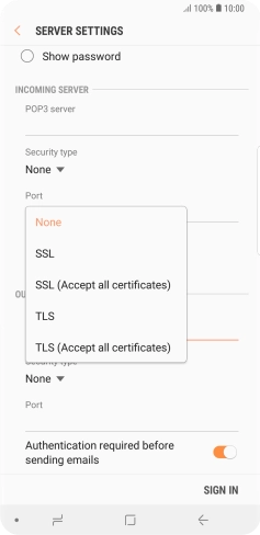 Press None to turn off the function.