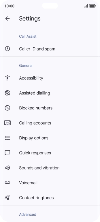 Press Calling accounts.