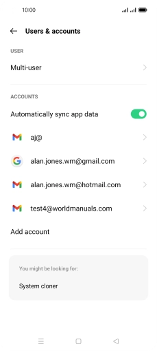 Press the indicator next to 