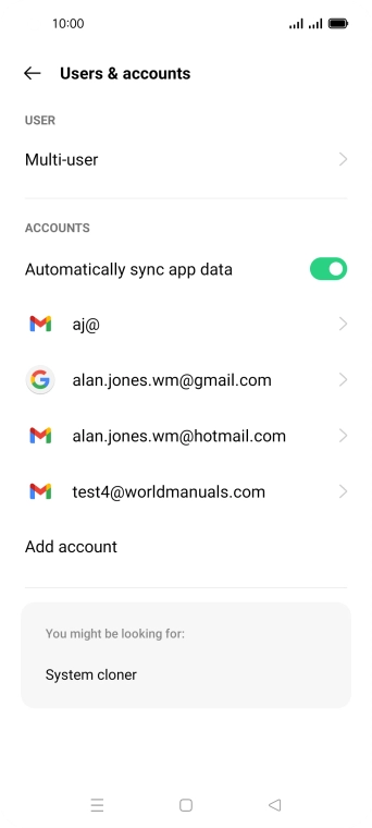 Press the indicator next to 