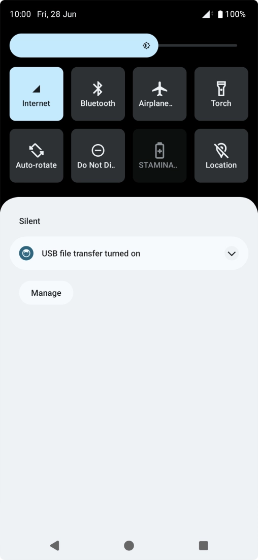 Press the drop down list.