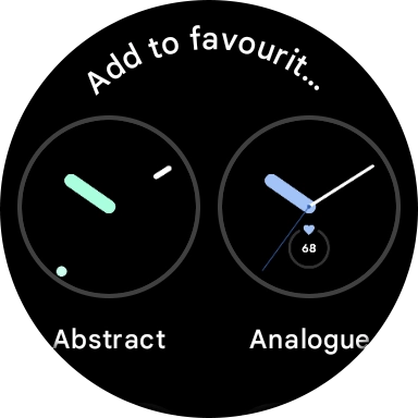 Slide your finger upwards on the screen to see the available watch faces.