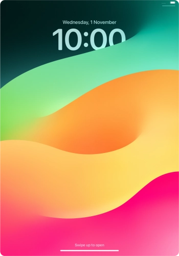 Slide your finger upwards starting from the bottom of the screen.