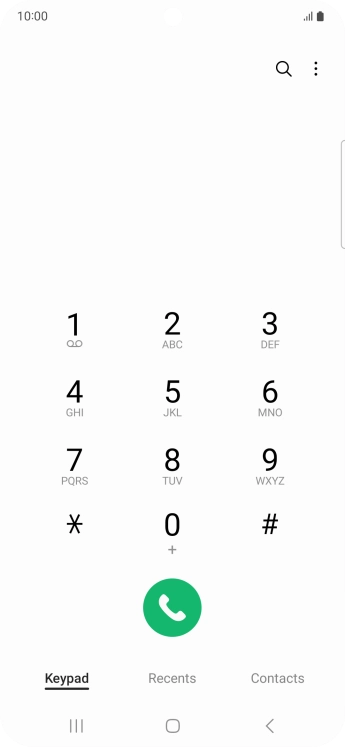 Press the menu icon.