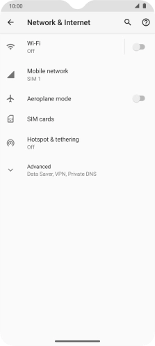 Press Mobile network.