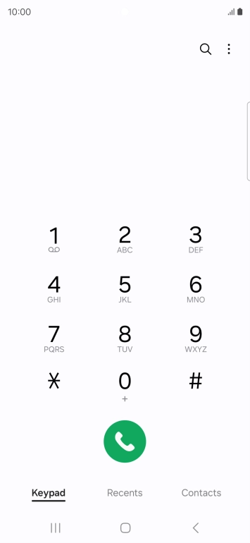 Press the menu icon.